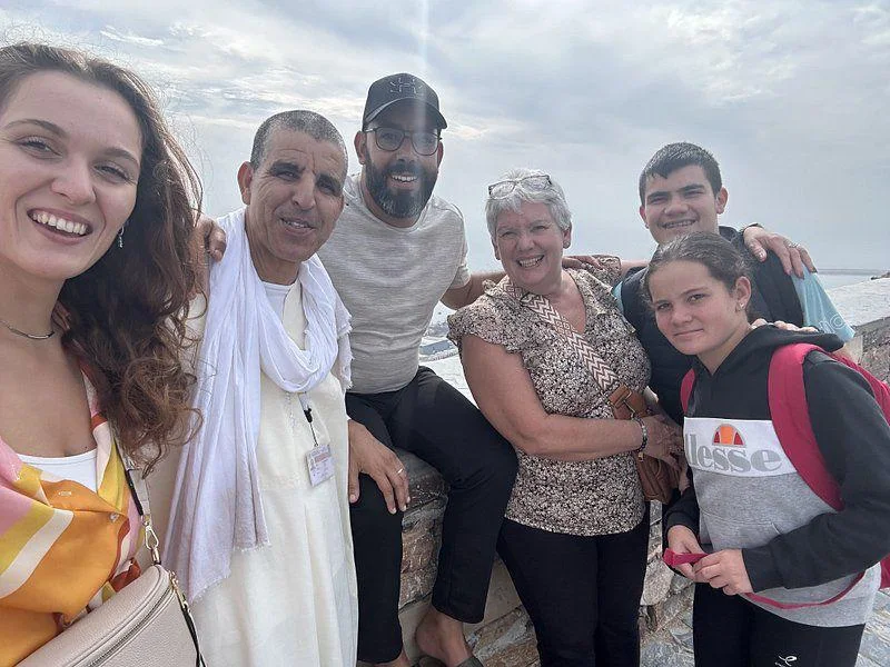 Family and local guide during a private Morocco trip